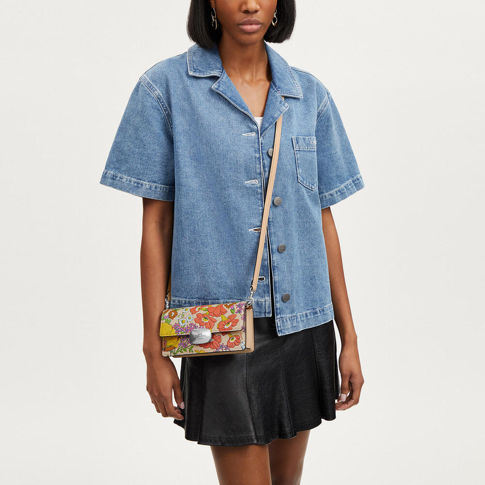 Eliza Small Flap Crossbody With Floral Print